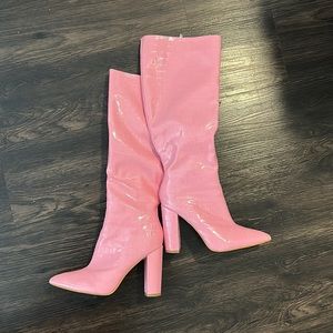 Pink knee high boots - Euro 39/US 8